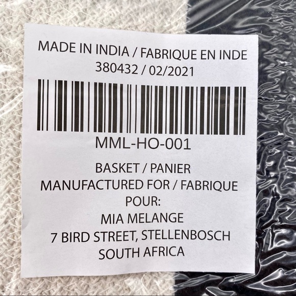 NWT Mia Melange Foldable Cotton Basket - Picture 14 of 15
